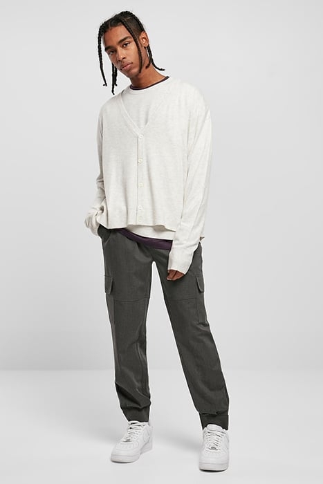 ECO MIX BOXY CARDIGAN LIGHTGREY 3