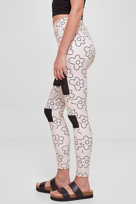 LADIES TECH MESH AOP LEGGINGS SOFTSEAGRASSFLOWER 8