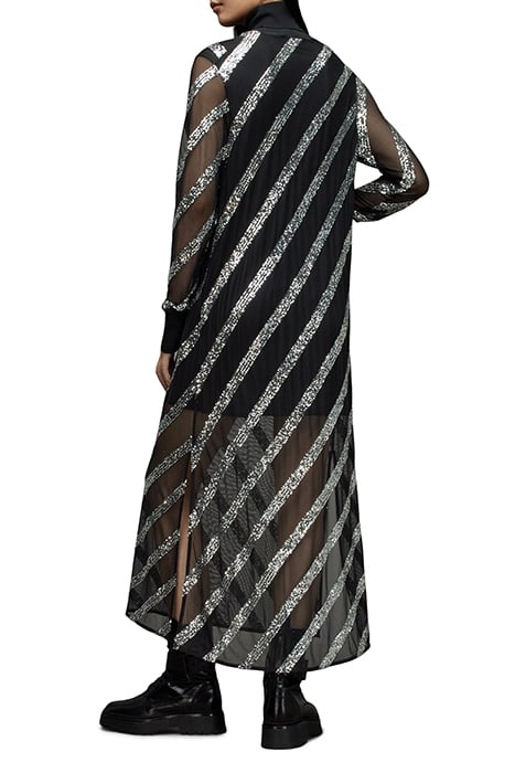 JUELA MESH DRESS BLACK/SILVER 2