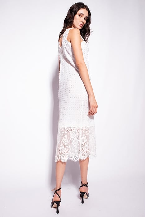 AMALIA ABITO CREPE BORCHIETTE WHITE 2