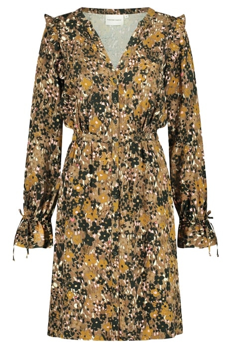 BECCA DRESS CLASSY CAMEL/BLACK 3