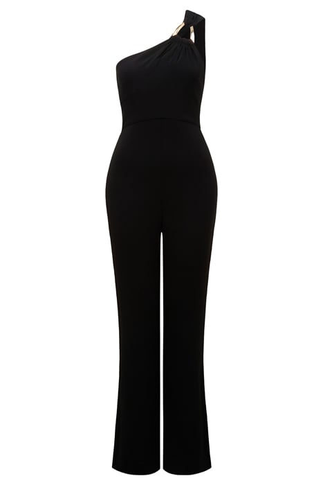 ROSANNE ONE SHOULDER RING JUMPSUIT BLACK 3