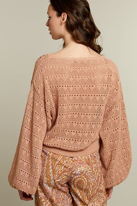 ORANGE BALLOON SLEEVES PULLOVER 2