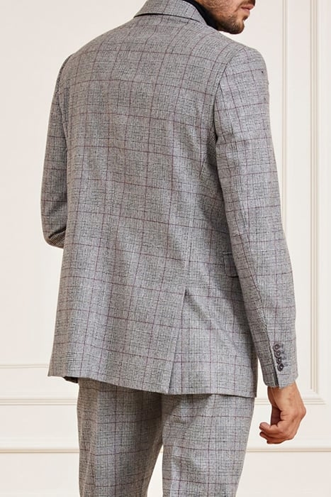 SEAN NOTCH BLAZER BLACK/WHITE/RED CHECK 8