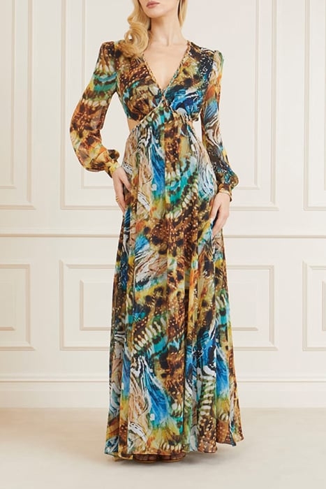URSULA GOWN SOLID EUTOPIA MAXI DRESS PRINT 4