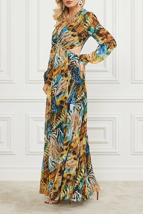 URSULA GOWN SOLID EUTOPIA MAXI DRESS PRINT 6