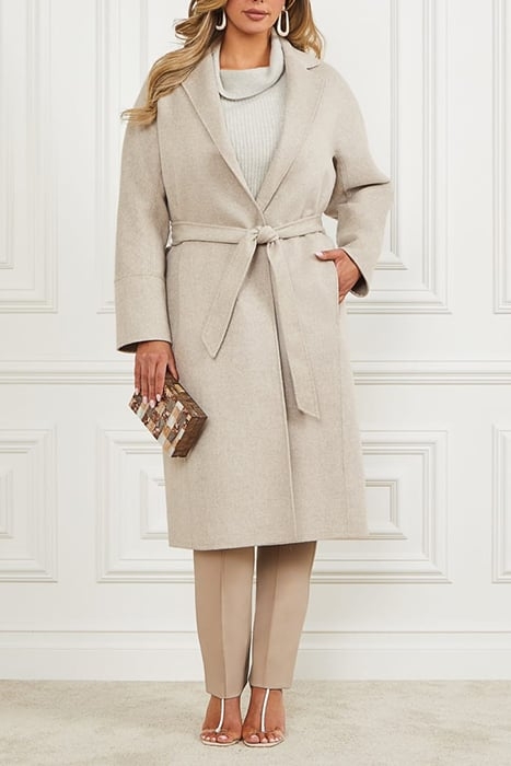 MAXIME LONG COAT LIGHT GREY WRAP MULTI 2