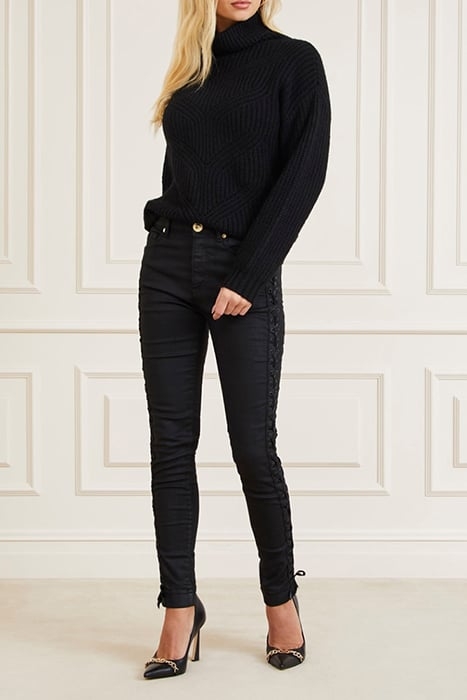 EVELYN DENIM BLACK SKINNY COATED 5