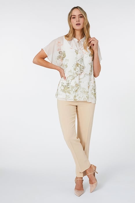 STRAIGHT-LEG STRETCH CADY TROUSERS PINK 3