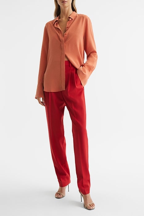 EDEN-MATTE BUTTON-DOWN SHIRT ORANGE 3
