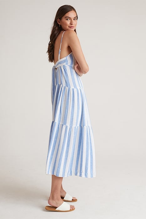 TIERED TIE BACK MAXI DRESS SKY BLUE 4