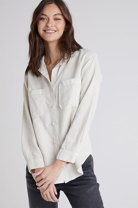 LONG SLEEVE TWO POCKET OVERSIZED SHIRT WHISPER GREY 1
