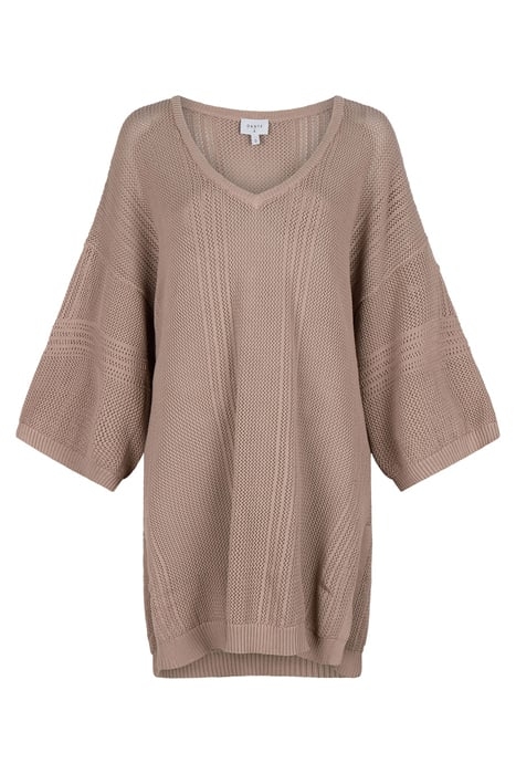 D6NILIANE AJOUR KNIT TUNIC COBBLESTONE 1