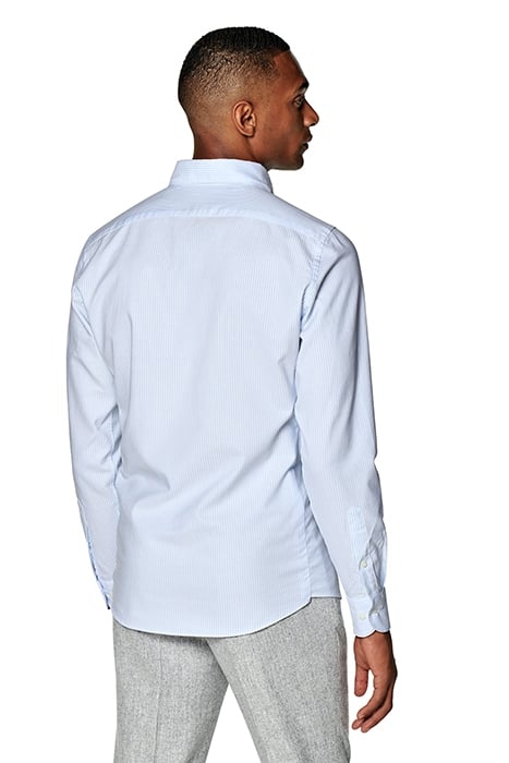 STRETCH OXFORD L. BLUE STRIPE LIGHT BLUE 2