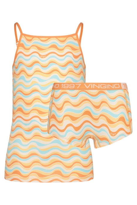 G-SO24-1 ZIGZAG SINGLET SET LIGHT NEON ORANGE 1