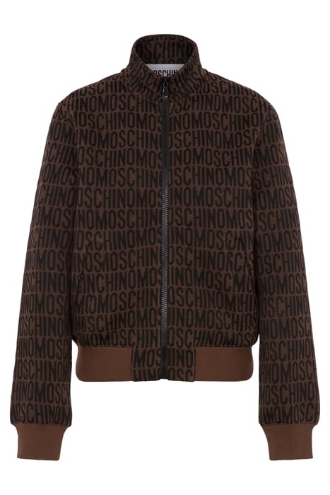 ALLOVER LOGO COTTON BLEND SWEATSHIRT BROWN 3