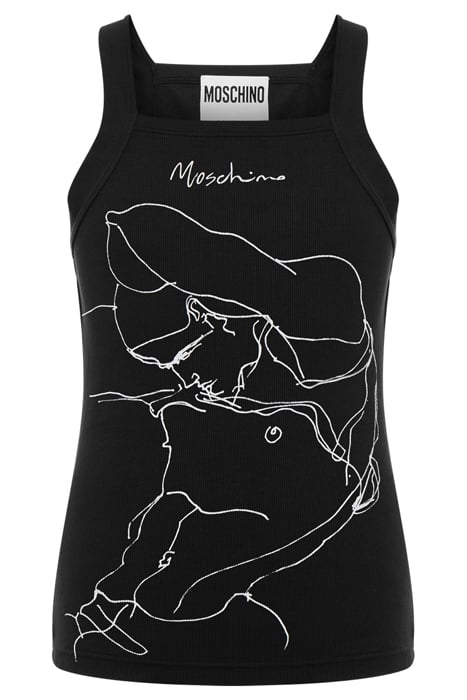 TONY VIRAMONTES ARCHIVE COTTON TANK TOP BLACK 3