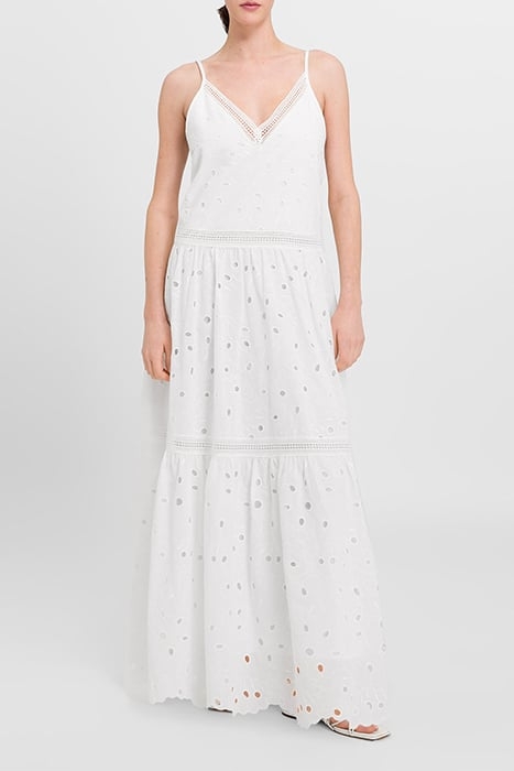 MICHAELA MAXI LENGTH STRAP DRESS SNOW WHITE 1