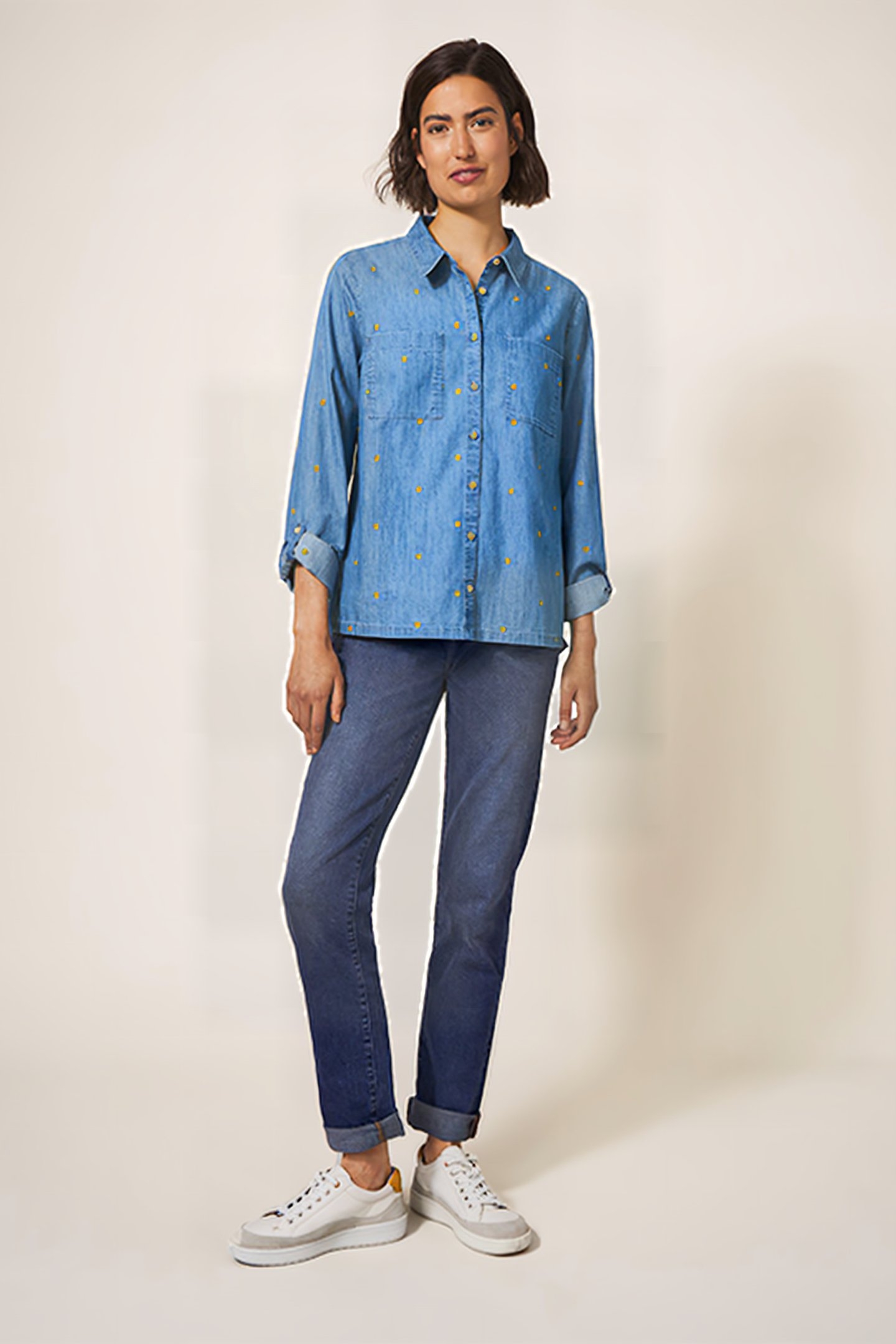 SOPHIE EMBROIDERED SHIRT DENIM 3