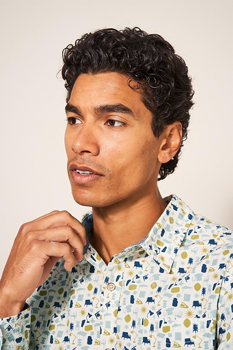 ANTIQUE PRINTED SHIRT NATURAL 4