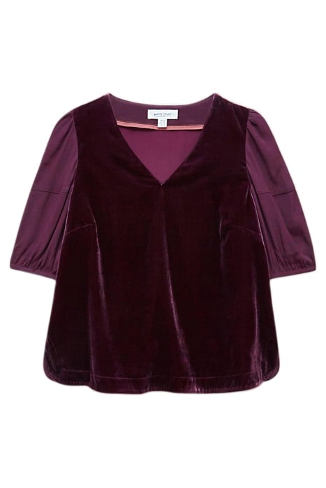 FARLEY VELVET TUNIC DARK PLUM 3