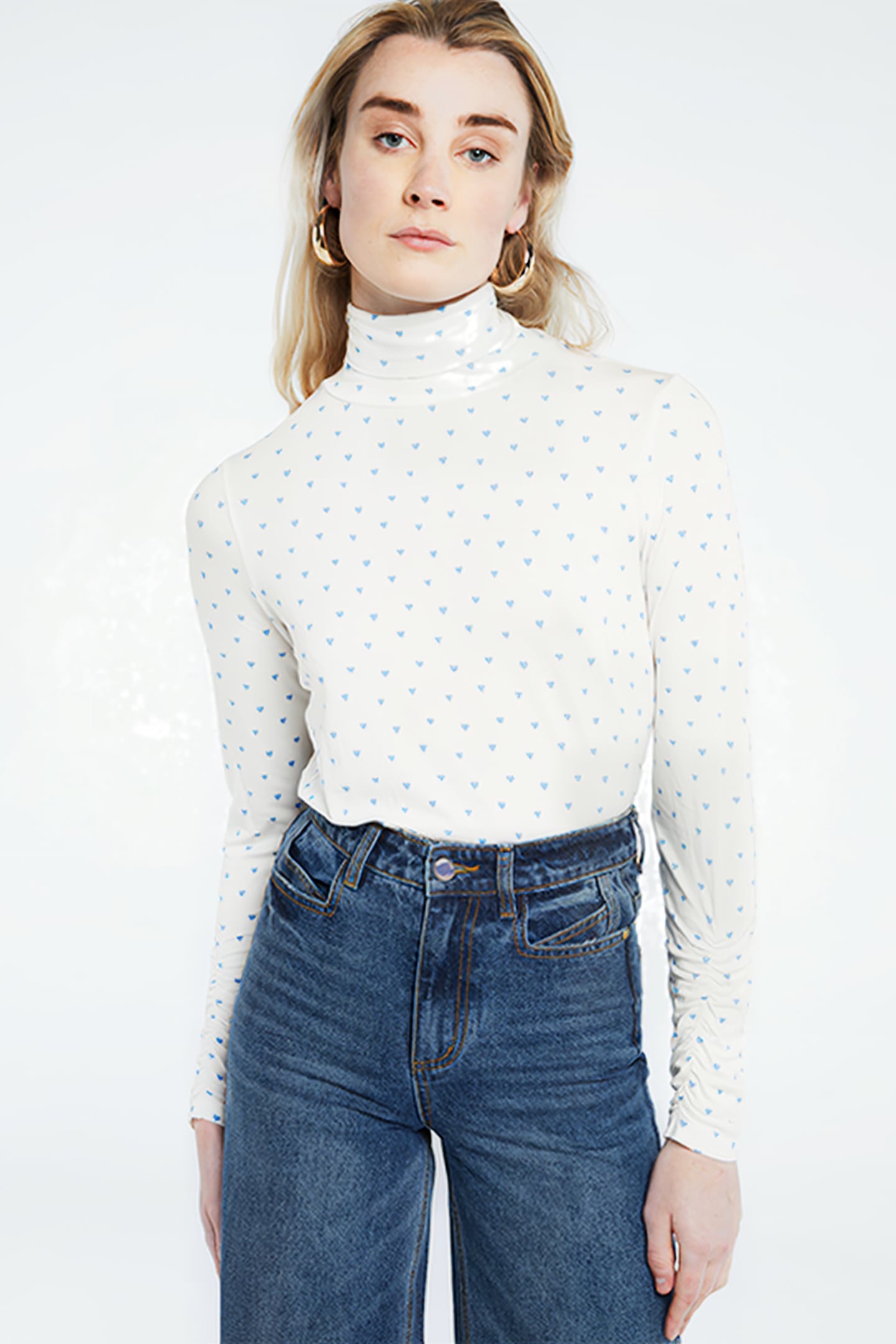 JADE TOP CREAM WHITE/RIAD BLU 1