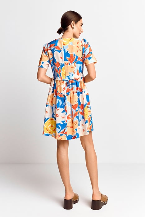 PRINTED MINI DRESS AZZURE BLUE 2