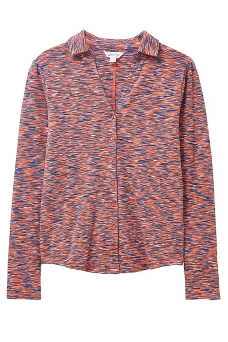 ROSIE RIB JERSEY SHIRT ORANGE MULTI 3