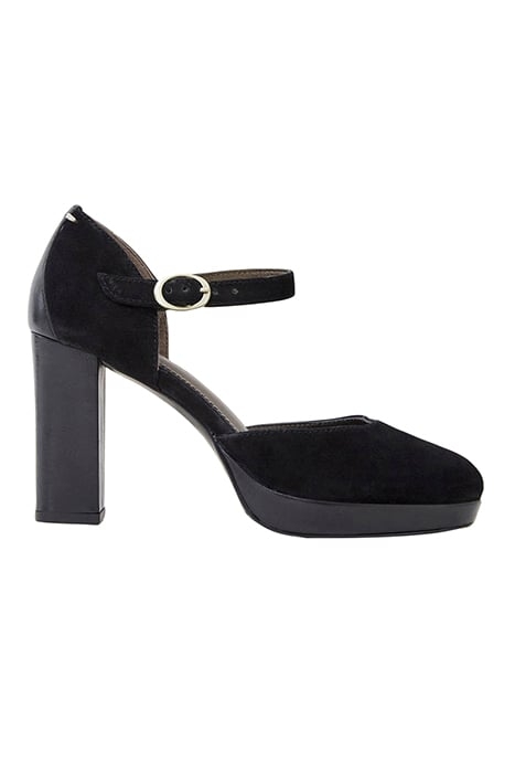 PRISCILLA PLATFORM SUEDE SHOE PURE BLACK 1