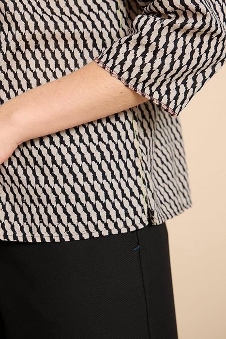 RAE  COTTON TOP BLACK PRINTED 4