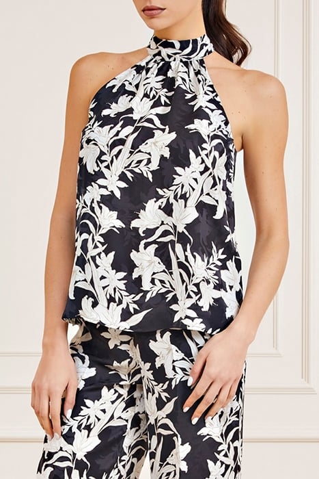 SUNBURST TOP BLACK PRINT 1