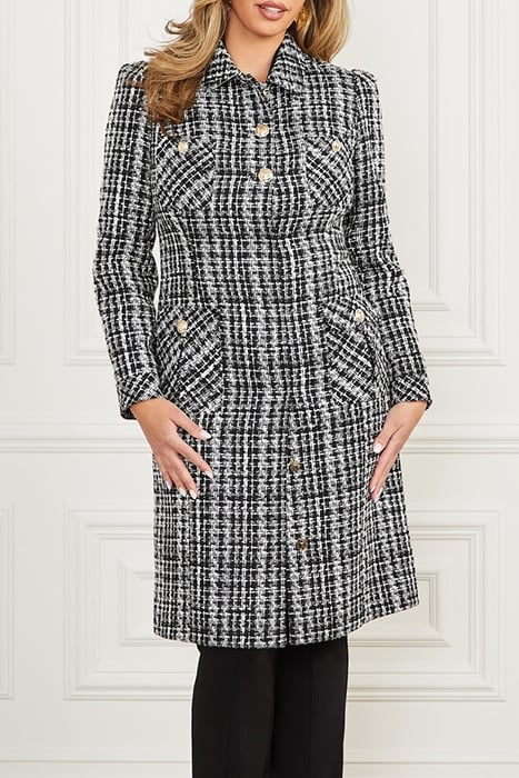 MEGAN COAT CHECK BLACK AND WHIT 4