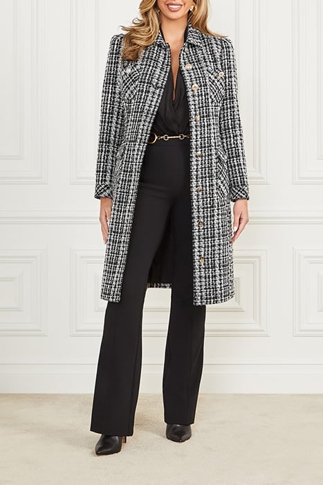 MEGAN COAT CHECK BLACK AND WHIT 5