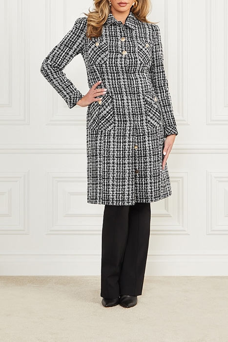 MEGAN COAT CHECK BLACK AND WHIT 8