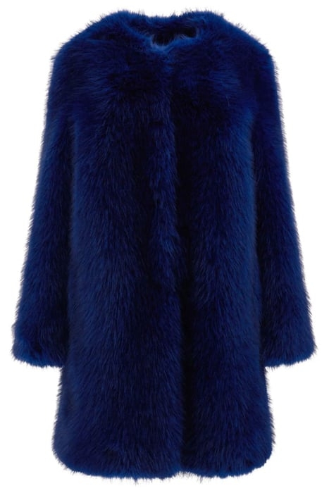 AMELIE FAUX FUR JACKET STILL NIGHT COAT MULTI 3