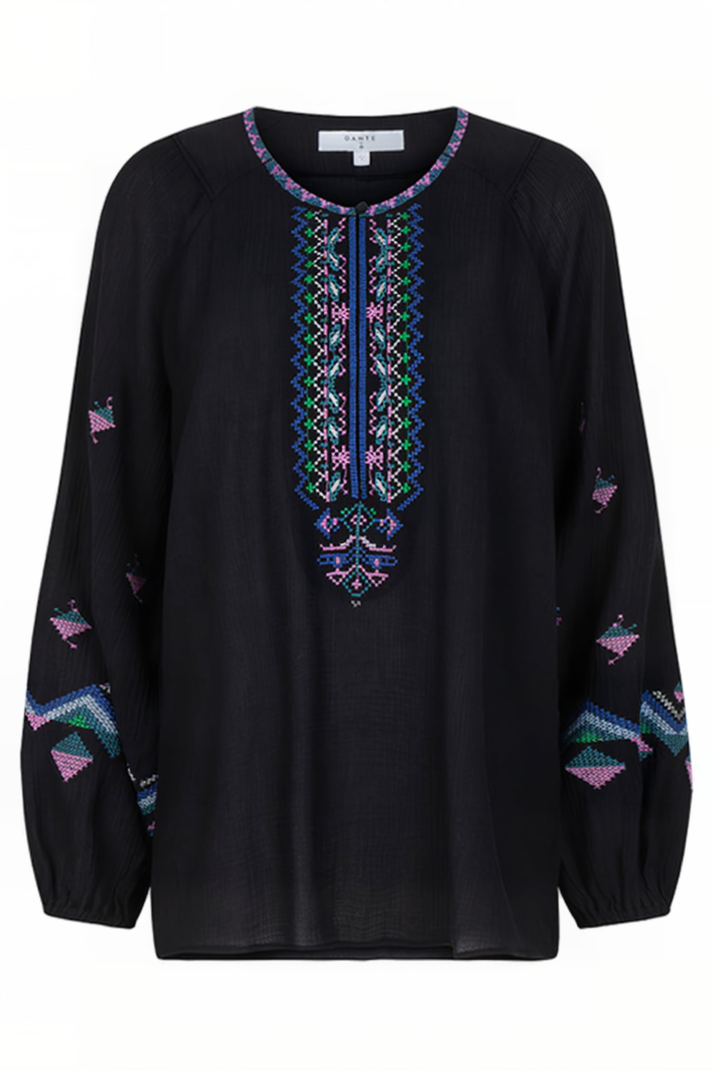 LYA EMBROIDERED BLOUSE WASHED BLACK 3