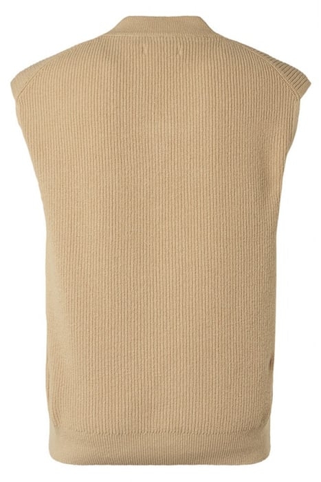 SPENCER V-NECK RELIEF RIB JACQUARD WITH WOOL STONE 5