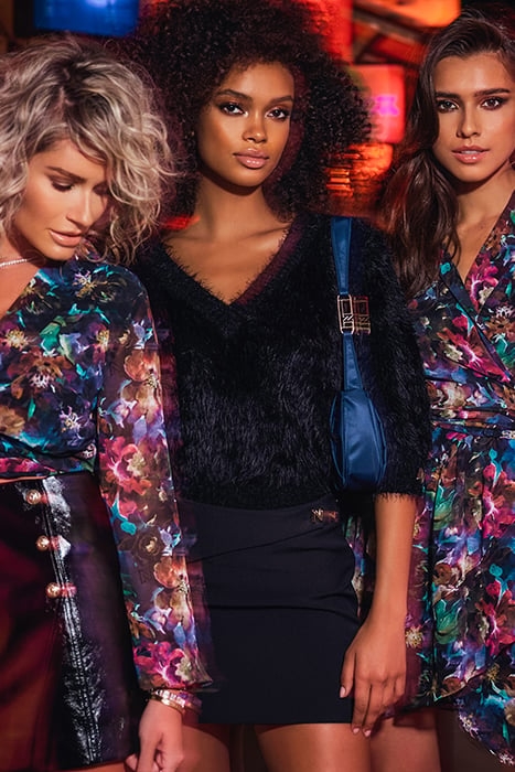 VINCE FLOWER DRESS EXTRA NAVY 4