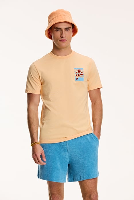 MEN CORAL CHEST T-SHIRT CAYMAN PEACH 1