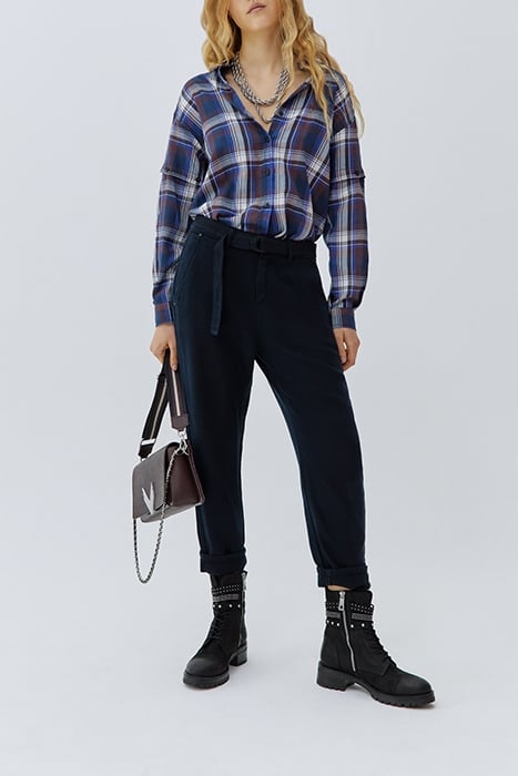 HIGH-WAISTED NAVY BLUE MOM JEANS FOR WOMEN 1