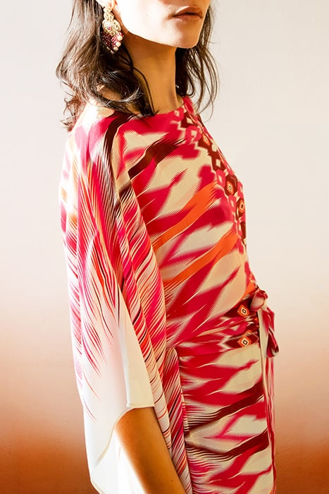 IKKS X GIGEEZ FUCHSIA ETHNIC MOTIF LONG DRESS 8