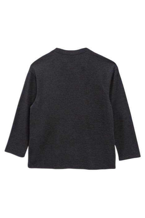 BOYS’ NAVY MARL XL LETTER K-BADGES T-SHIRT 2