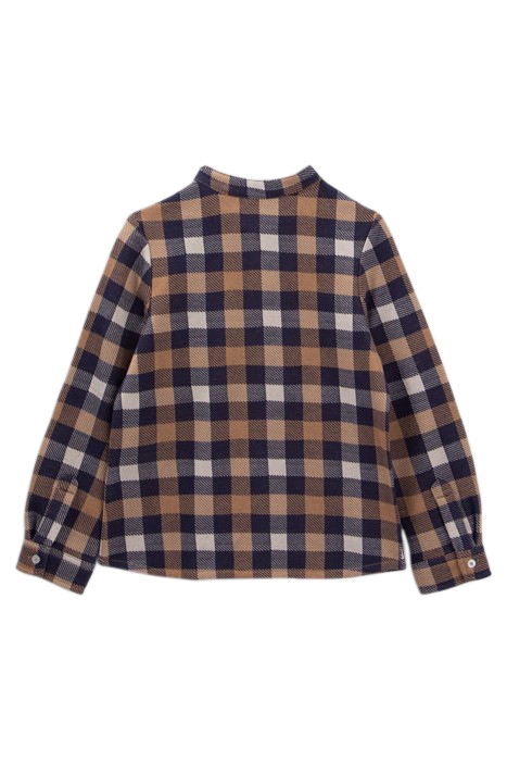 BOYS' CAMEL CHECK SHIRT WITH DETACHABLE HOOD 4