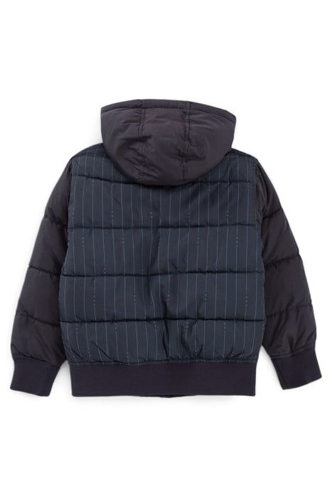 BOYS’ NAVY STRIPED PRINT PADDED JACKET 2