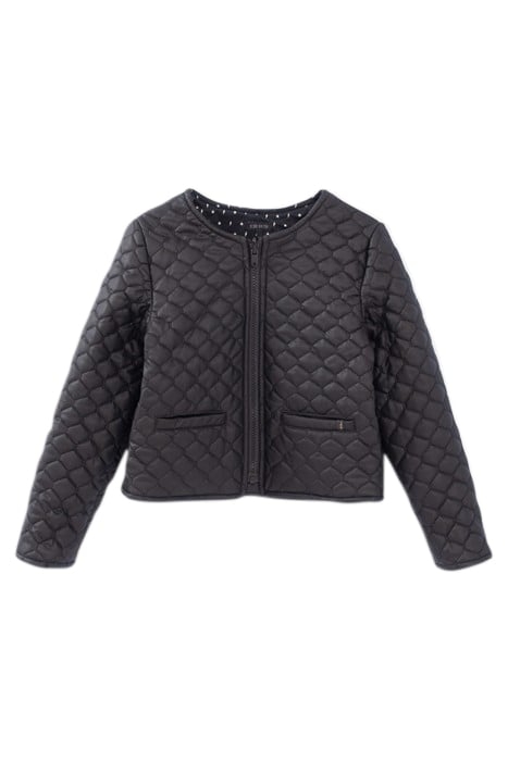 GIRLS’ 2-IN-1 BLACK GLITTERY PARKA AND QUILTED JACKET 3