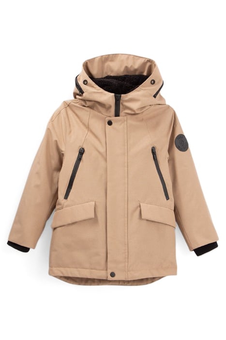 BOYS’ 2-IN-1 MOCHA PARKA AND BLACK JACKET 1