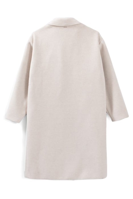 GIRLS’ ECRU DOUBLE-BREASTED LONG COAT 2