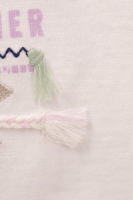 GIRLS' OFF-WHITE T-SHIRT WITH ETHNIC HEART EMBROIDERY 6