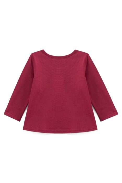 BABY GIRLS’ BURGUNDY HEART-APPLE ORGANIC COTTON T-SHIRT 4