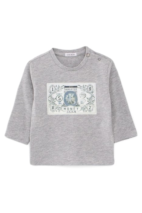 BABY BOYS’ GREY T-SHIRT WITH LENTICULAR IMAGE 1